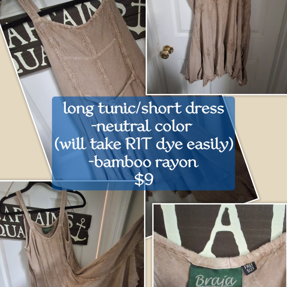 Raj Neutral Beige Mini Dress Tunic